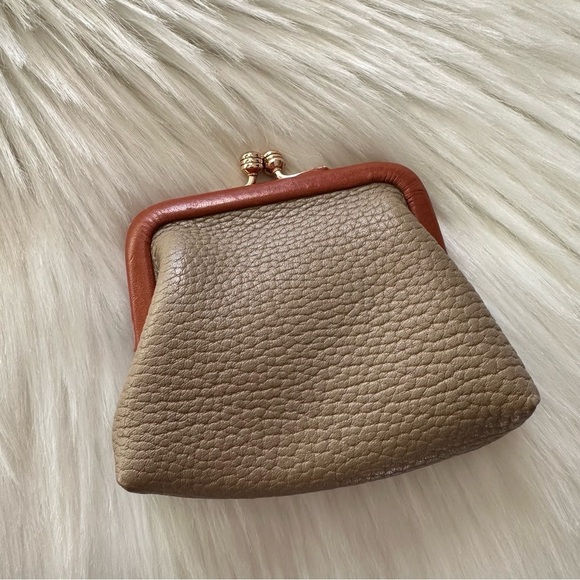 Rare Vintage Dooney & Bourke Small Peddle Leather Coin Wallet Kisslock - Picture 2 of 13